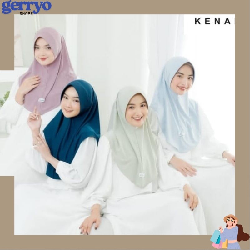 Hijab Jilbab Kerudung Bergo Instan Kenan Original Model Dzevada Bahan Jersey Premium Ukuran M