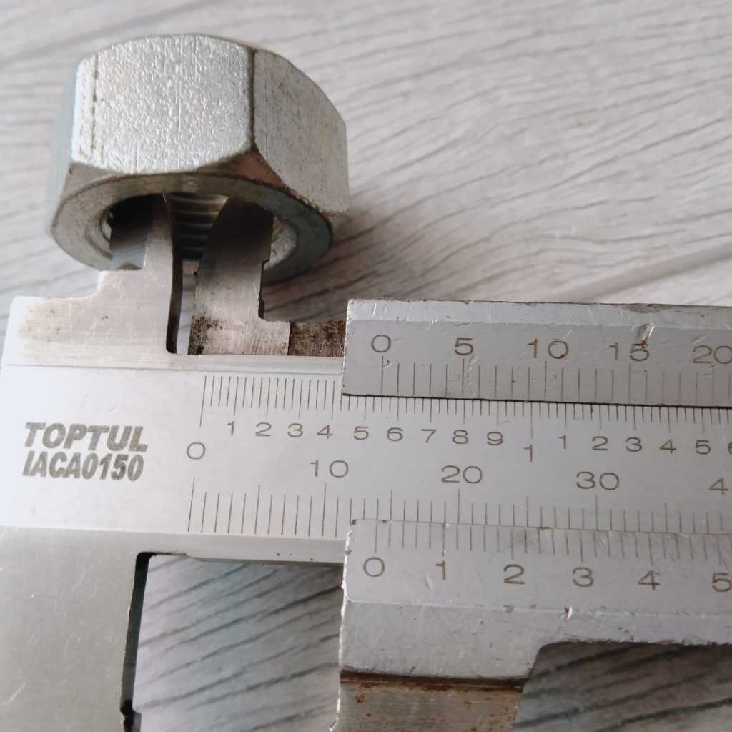 NOS/KUNCI 24 MUR 14MM TINGGI 12MM DRAT HALUS BAHAN BAJA