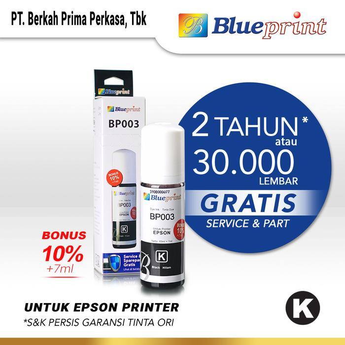 DISKSPACE Tinta Epson BLUEPRINT 003 Refill For Printer Epson L1110, L3110 - 72ml - Hitam