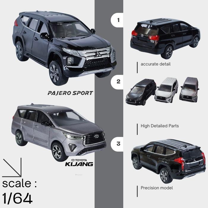 Miniatur Innova Reborn Pajero Sport Scale 1/64 Pajangan