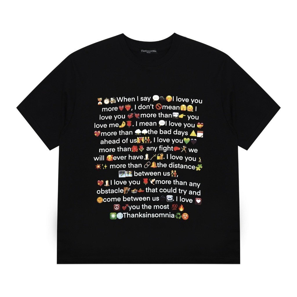 Tshirt Typo Merlin Black Thanksinsomnia Ori kaos