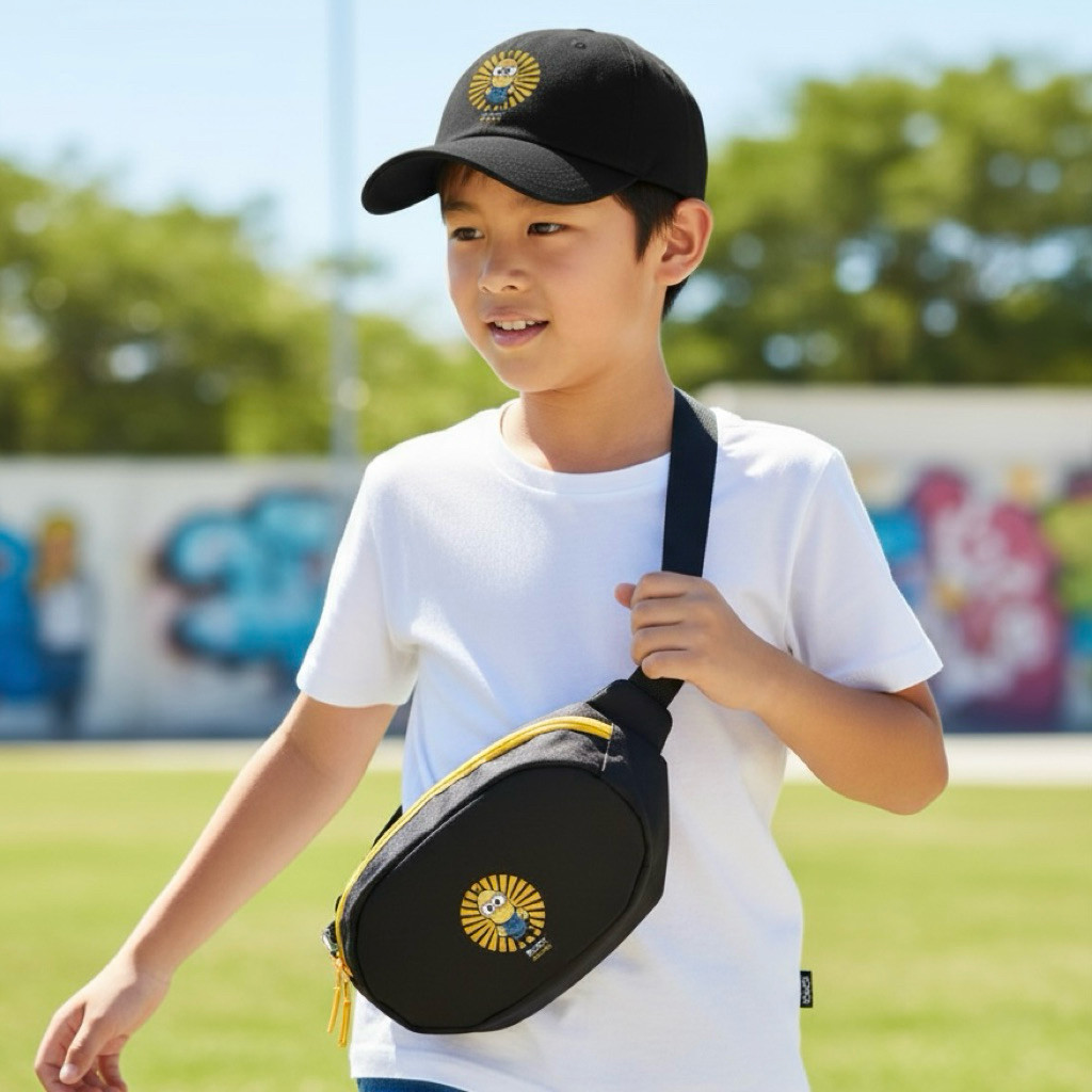 Queenshope255 - Tas Pinggang Anak Laki Laki Motif Batman Minion Astronout Keren