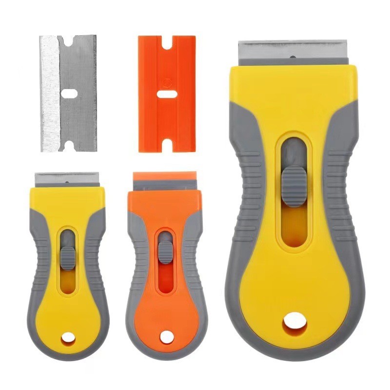 Glue Removal Blade Glass Oven Razor Scraper Plastic Handle Razor Scraper Spatula Car Film Tool Windo