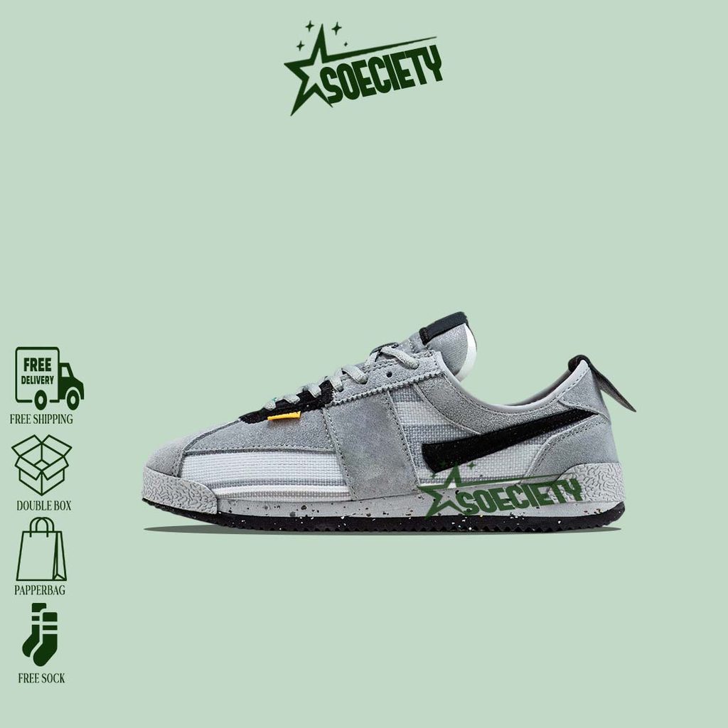 Sepatu Sneakers Nike Union x  Cortez Light Grey Black BNIB Unisex