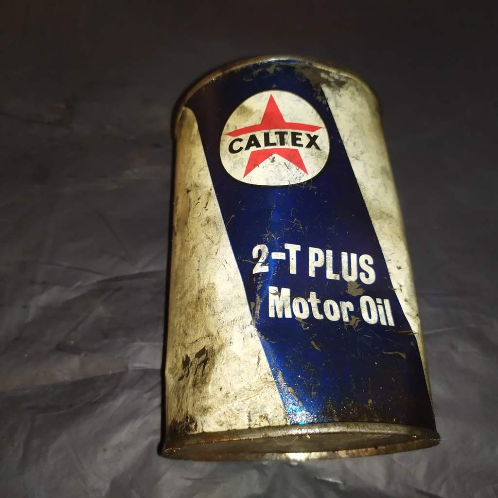 oli samping jadul caltex nos isi utuh kaleng