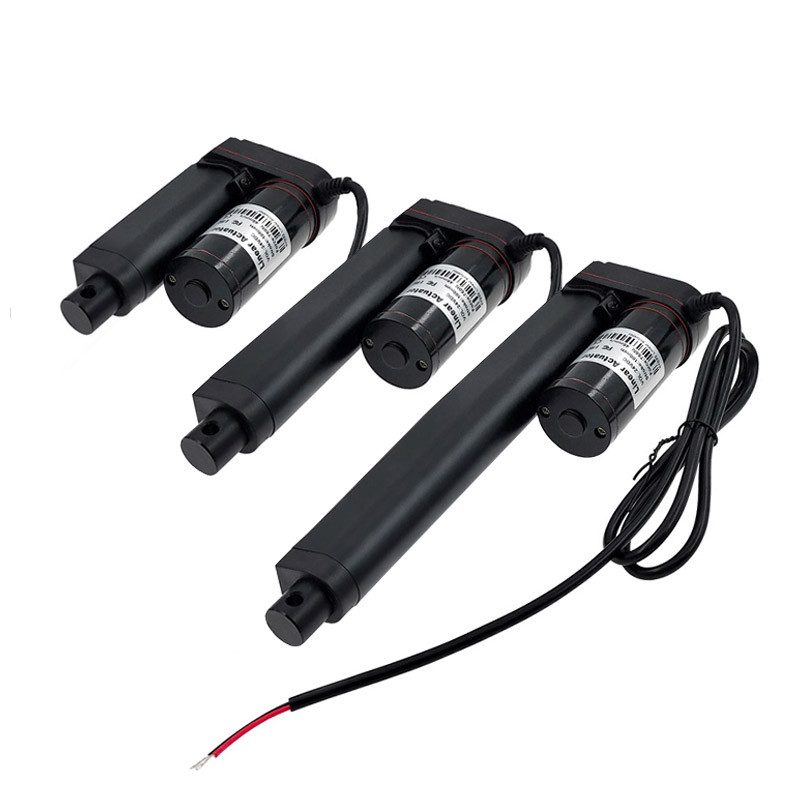 Aktuator Linear 50mm 100mm 150mm DC 12V 24V Motor Linear 100/300/500/700/1000/1200/1500N Stroke Moto