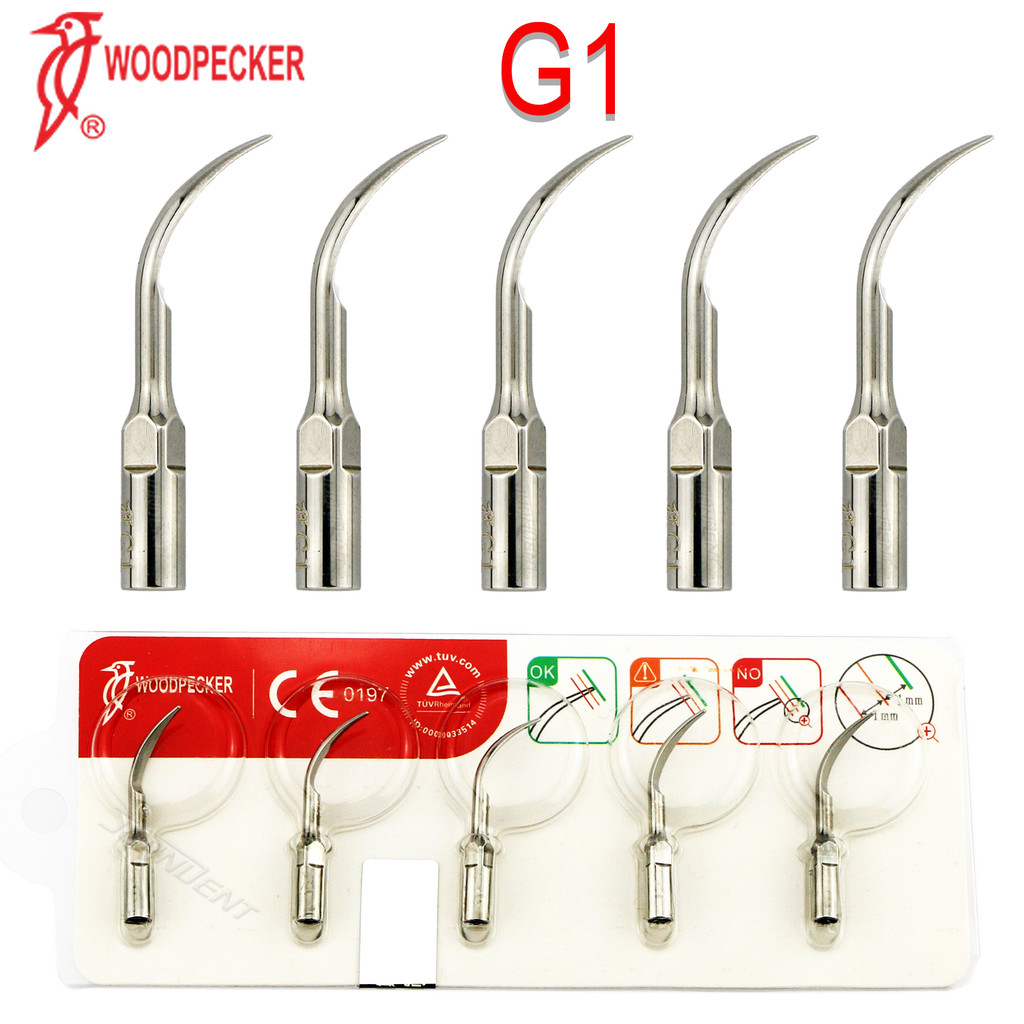 Tip Scaler Woodpecker G1, Tip Scaling Ultrasonik Gigi, Tip Scaler Ultrasonik untuk Pembersihan Gigi,