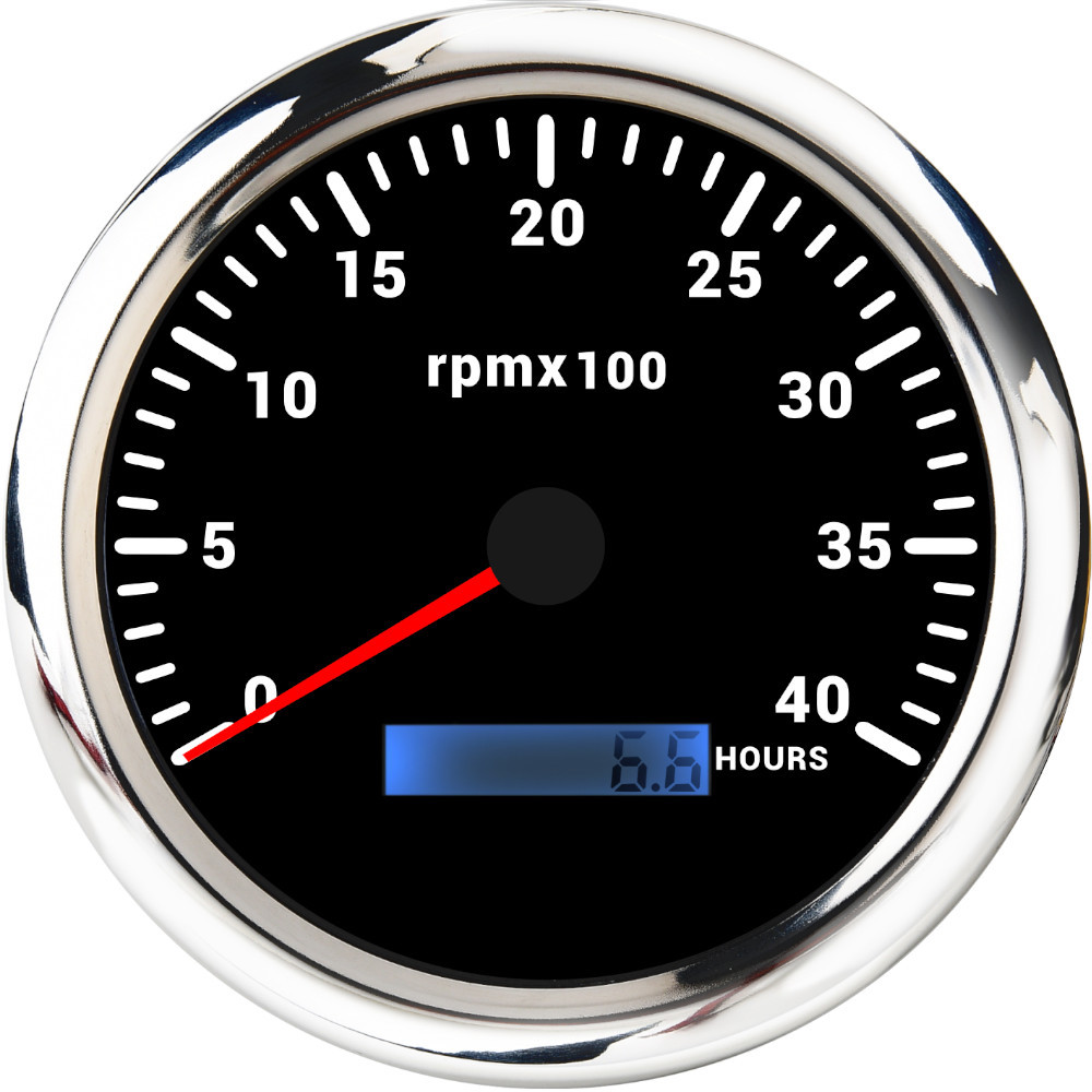 Customized 110mm Tachometer With LCD Hour Meter 3000~8000RPM 7 Color Backlight Tacho Gauge RPM Meter