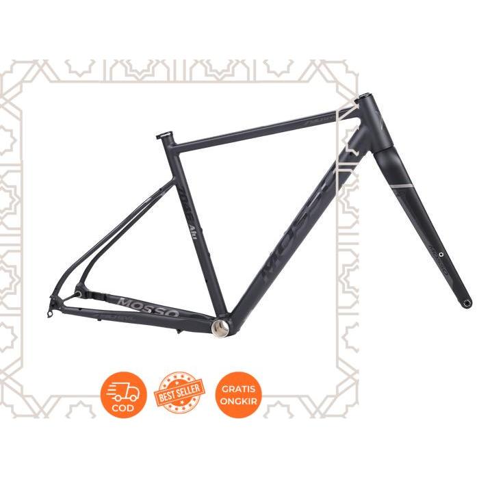 Mosso 790GVL Frame Set Sepeda Gravel [700C] Alloy - Ore Grey, 500 -Eclips
