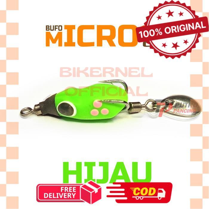 Lure Bufo MICRO 1.8cm Blade Soft Frog softfrog - Hijau -biken