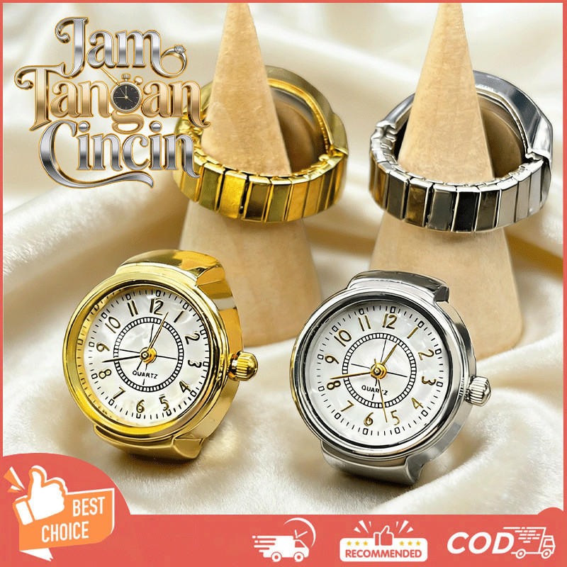 Jam Tangan Cincin Digital Emas Jam Tangan Cincin Vintage Import Jam Tangan Cincin Umum