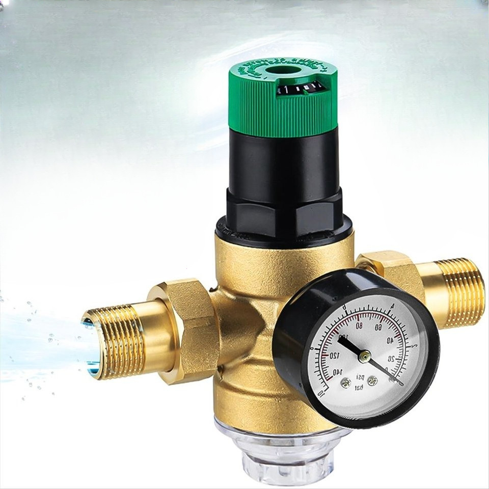 Exquisite Pressure Regulator Water 34 Inch, Water Pressure Regulator with Water Pressure Gauge and M