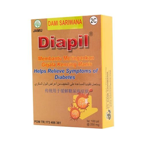 ELBER Jamu Herbal Diapil isi 100 Pil Meringankan Gejala Kencing Manis / Diabetes Y8134