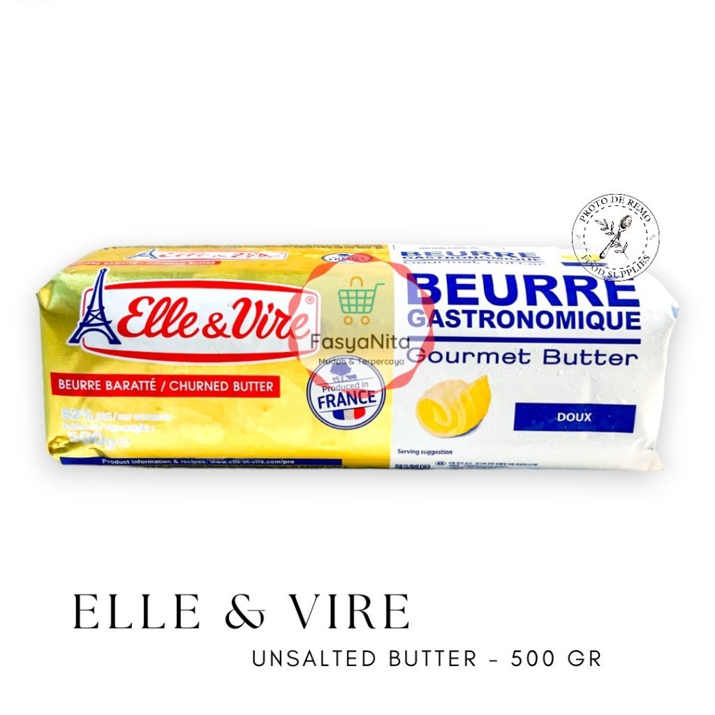 Butter Unsalted | Mentega Tawar Elle & Vire 500gr - Fasyanita Online Fresh Mart Denpasar