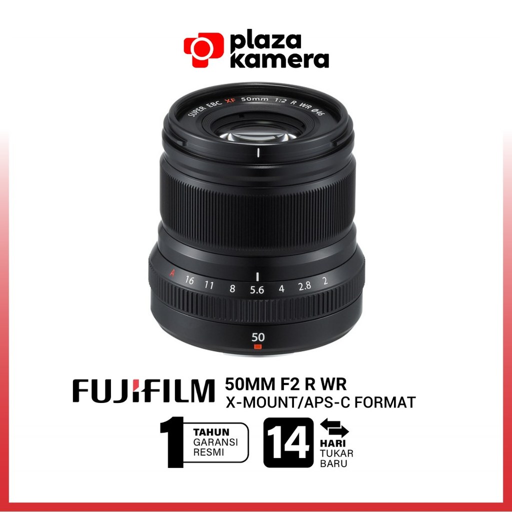 Lensa Fujinon XF 50mm f/2 R WR Fujifilm 50mm Lens X-Mount