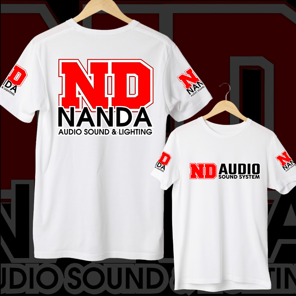 BAJU KAOS PUTIH NANDA AUDIO SOUND & LIGHTING Baju kaos sound system pria/wanita