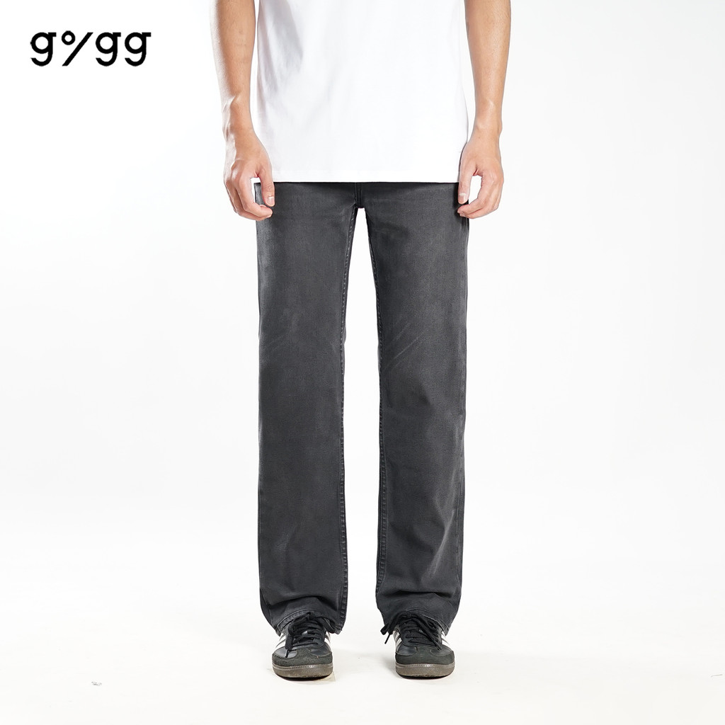 Gigg - Role - Celana Panjang Pria Abu Bawahan Cowok Jeans Bahan Strech