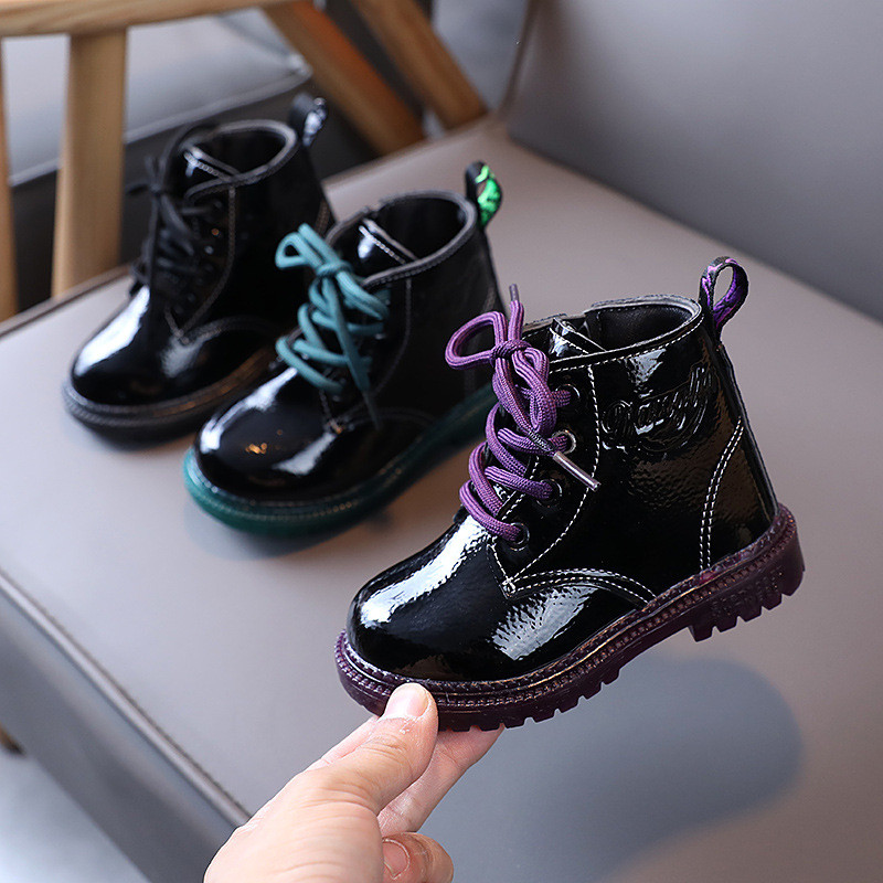2021 New Winter Children Boots for Girls Boys Shoes PU Leather Baby Boots Fashion Toddler Kids Shoes