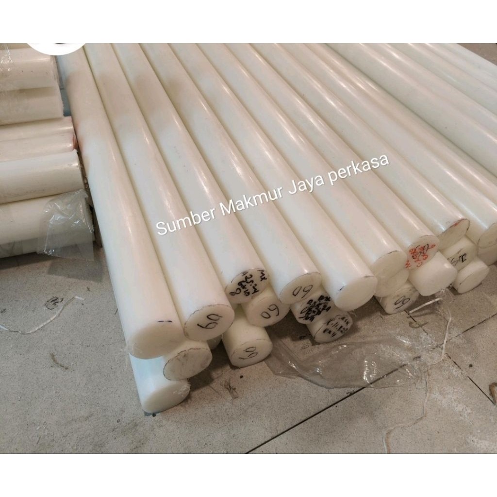 Nylon PE Rod Putih 75mm x 100cm / Nylon Batangan
