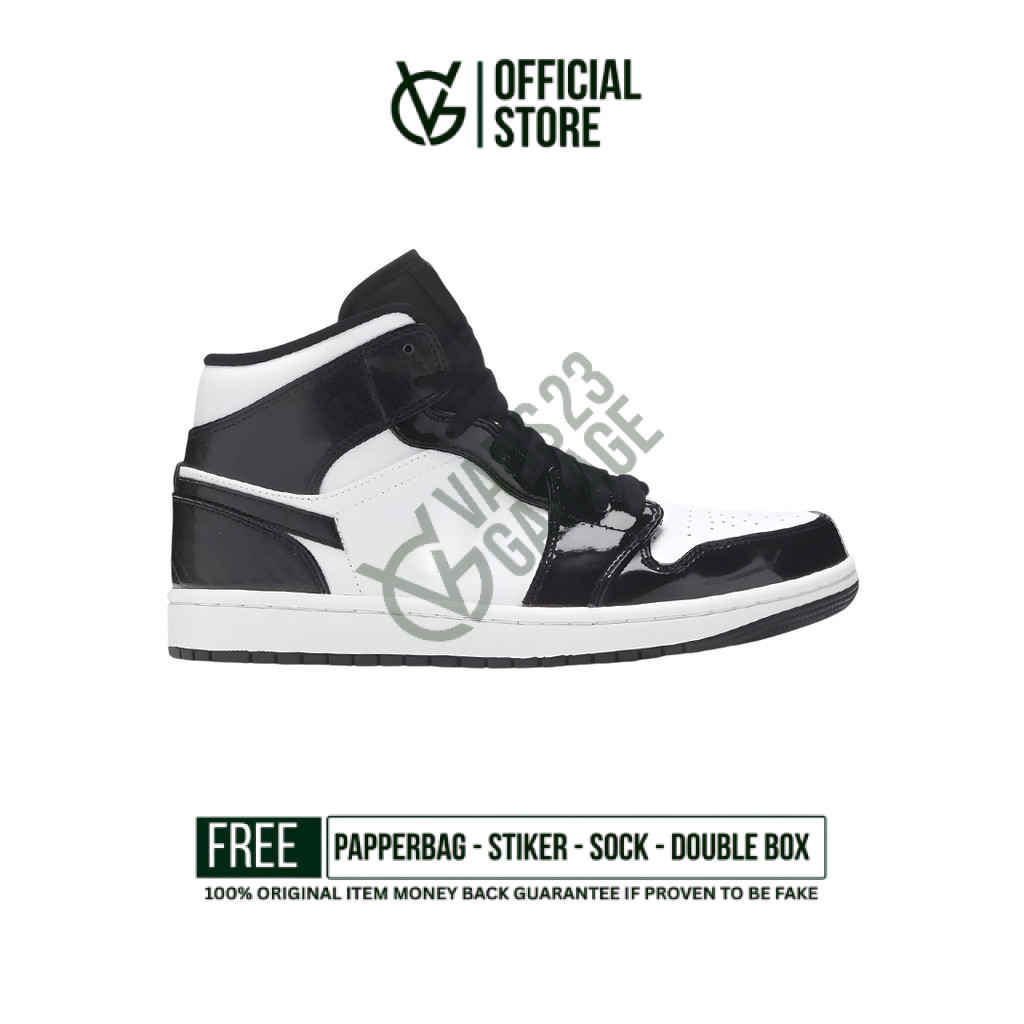 Sepatu Sneakers Nike Air Jordan 1 Retro Mid All-Star Carbon Black White Original BNIB Unisex