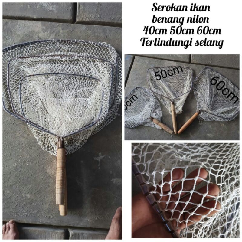 serokan ikan besar seser ikan lele benang nilon