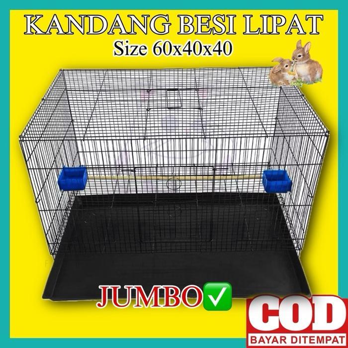 kandang ternak Umbaran jumbo ukuran 60*40 gratis tempat minum dan tempat kotoran kandang kucing kand