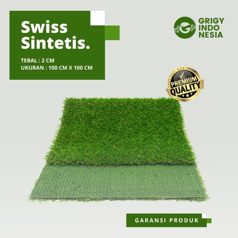 RUMPUT SWISS SINTETIS 1 METER KETINGGIAN 2 CM