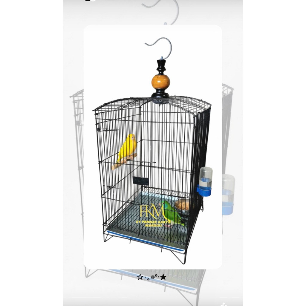 SANGKAR BURUNG BESI LIPAT GANTUNG PARKIT/KENARI/BEO/PLECI/LOVEBIRD