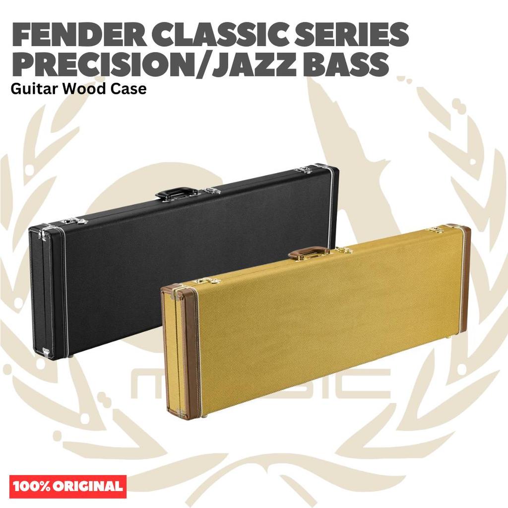 Fender Classic Series Precision/Jazz Bass Guitar Wood Case - Hardcase Koper Gitar Listrik Elektrik H