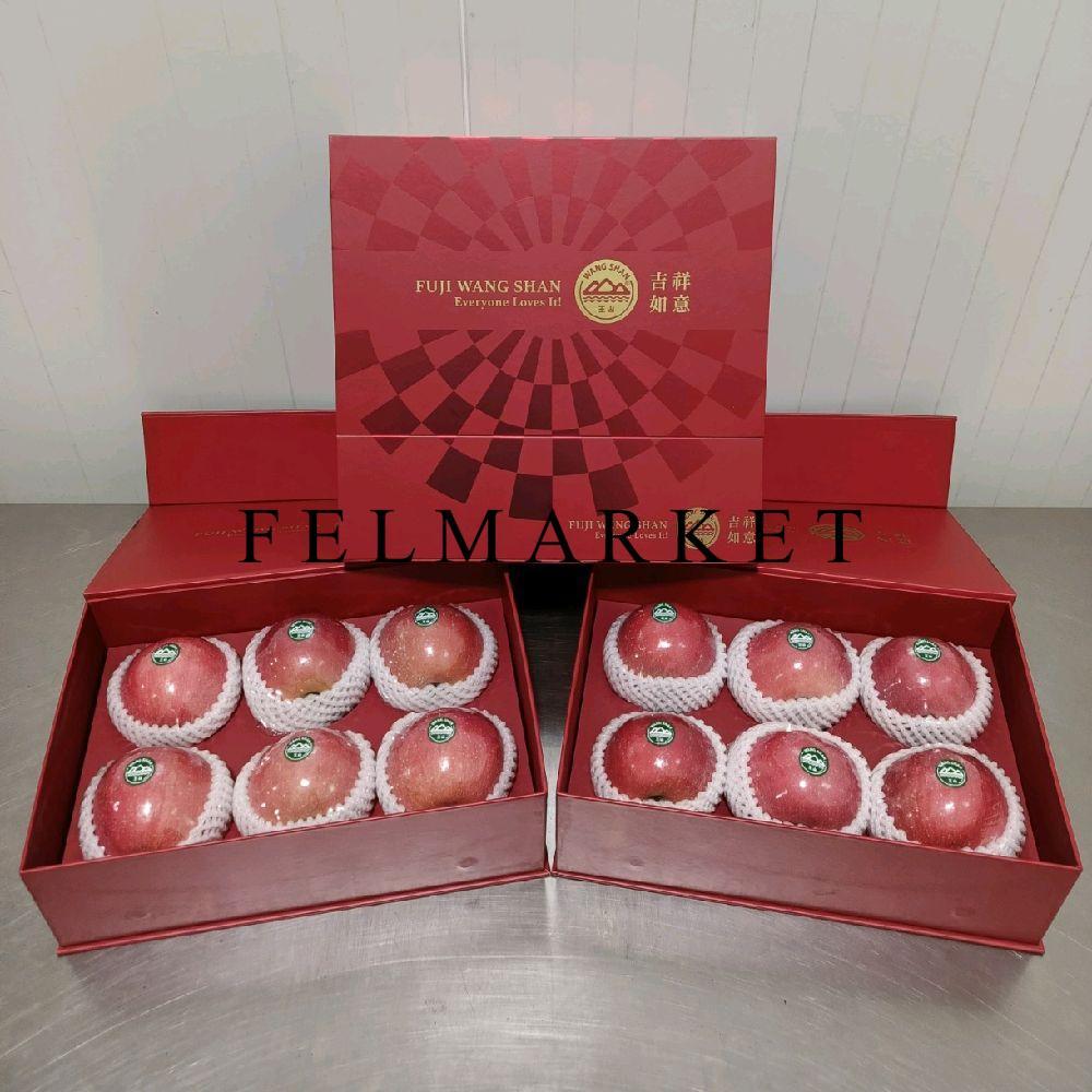 Buah Apel Fuji Wangshan 6 Pcs / hampers Buah Imlek / Dus