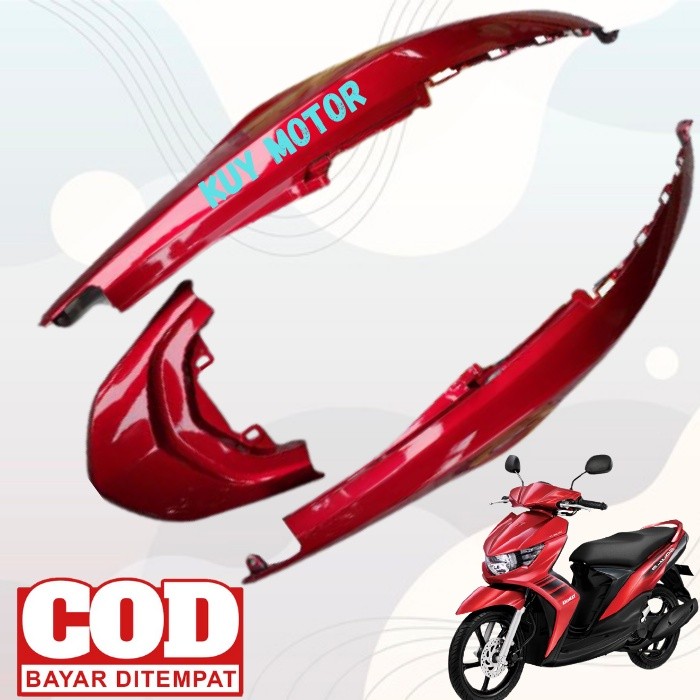 Cover Body Sayap Samping Belakang Dan Tutup Motor Yamaha Mio Soul GT Warna Merah