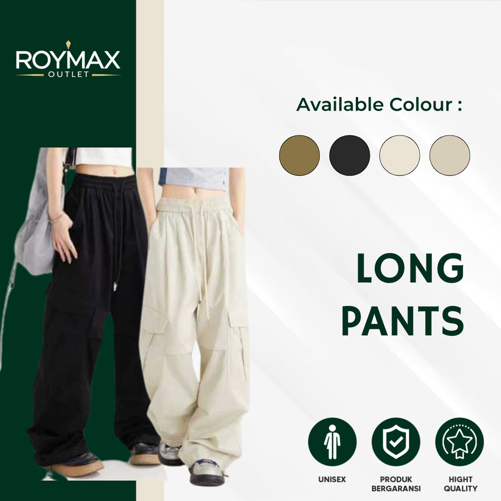 Celana Panjang Wanita Oldnvy Cargo Pants Bahan Katun Comfy