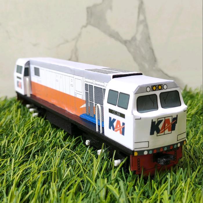 mainan kereta api miniatur lokomotif mobil rc - loko 206