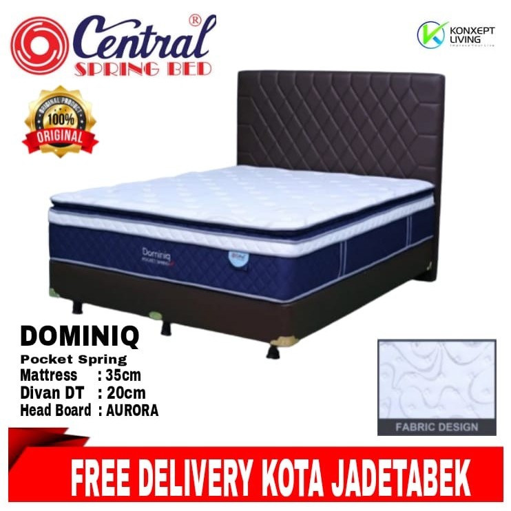 Springbed Central Dominiq Pocket PlushTop PillowTop //Fullset - 160x200