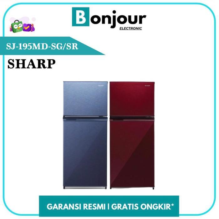 Kulkas Sharp SJ 195 MD 172L New Hairline Design Sharp SJ195MD SJ-195