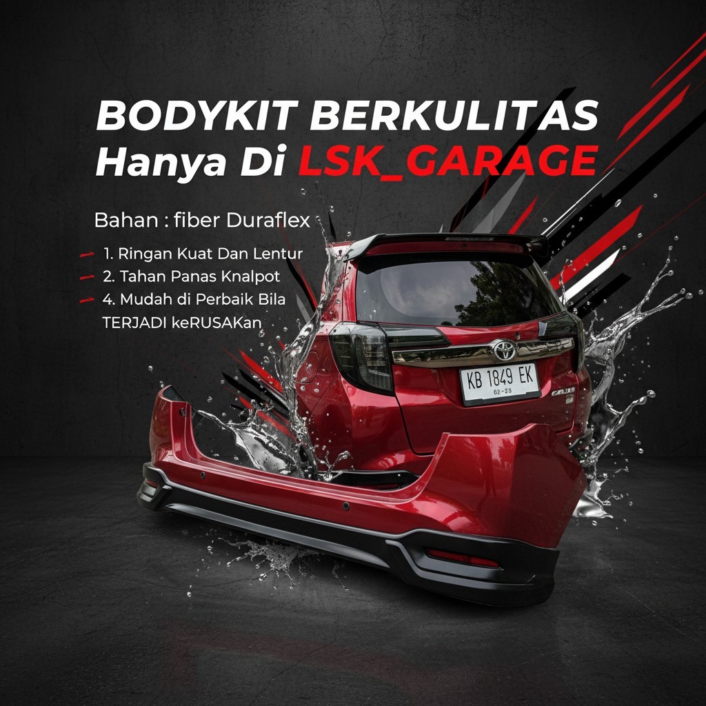 asesoris bodykit calya sigra model venturer belakang Warna Dasar hitam doff [NEW PRODUK]