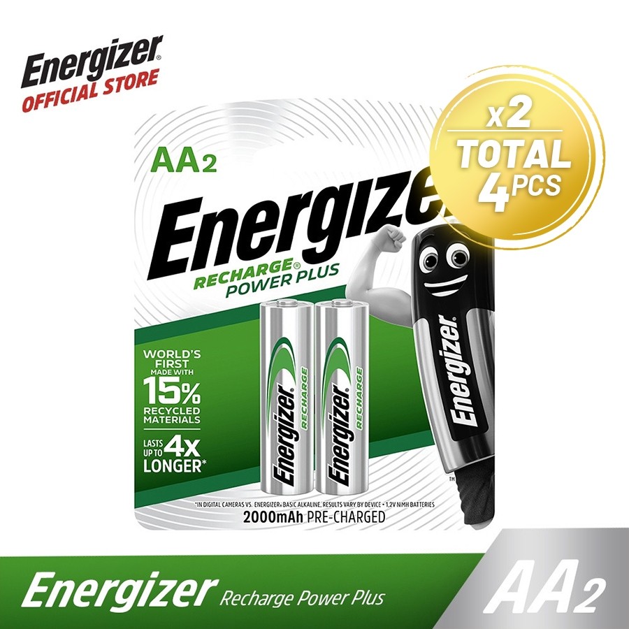 TergacorBaterai Energizer Rechargeable AA NH15 2000MAh BP2Terbaik