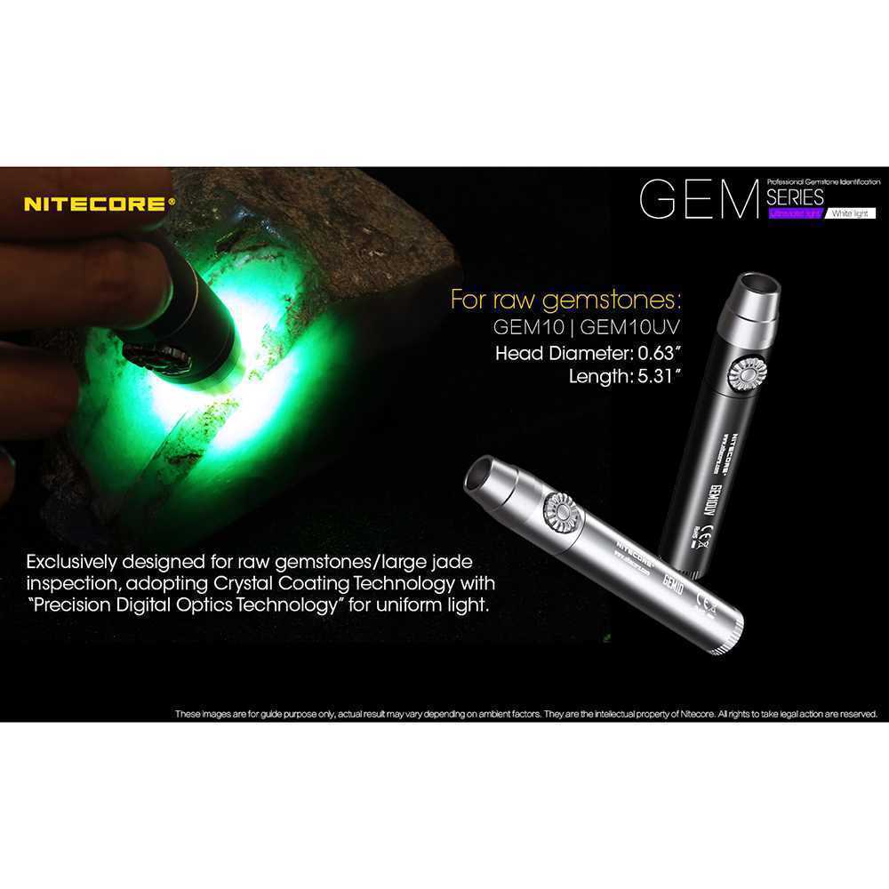Nitecore GEM10UV Senter Indentifikasi Batu Mulia Gemstone Ultraviolet