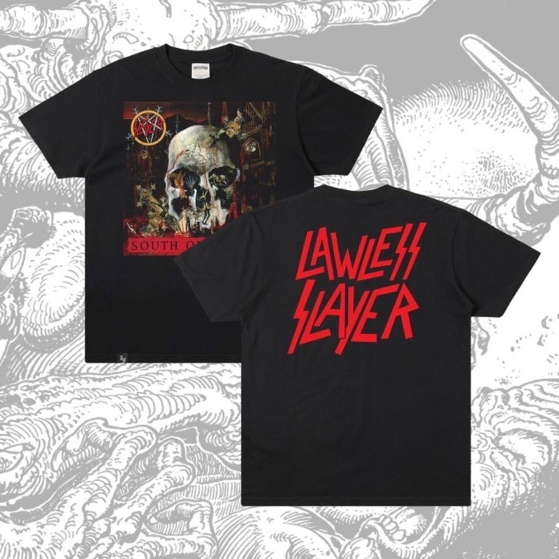 kaos-KAOS LAWLESS X SLAYER - SOUTH OF HEAVEN COVER [Biasa/Uniseks/COD] yu7
