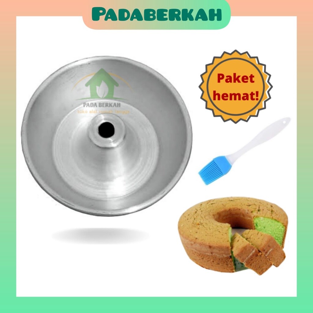 TokoPadaBerkah Loyang Bulat Tulban Press Tanpa Sambungan Alumunium Anti Lengket / Loyang Alumunium T