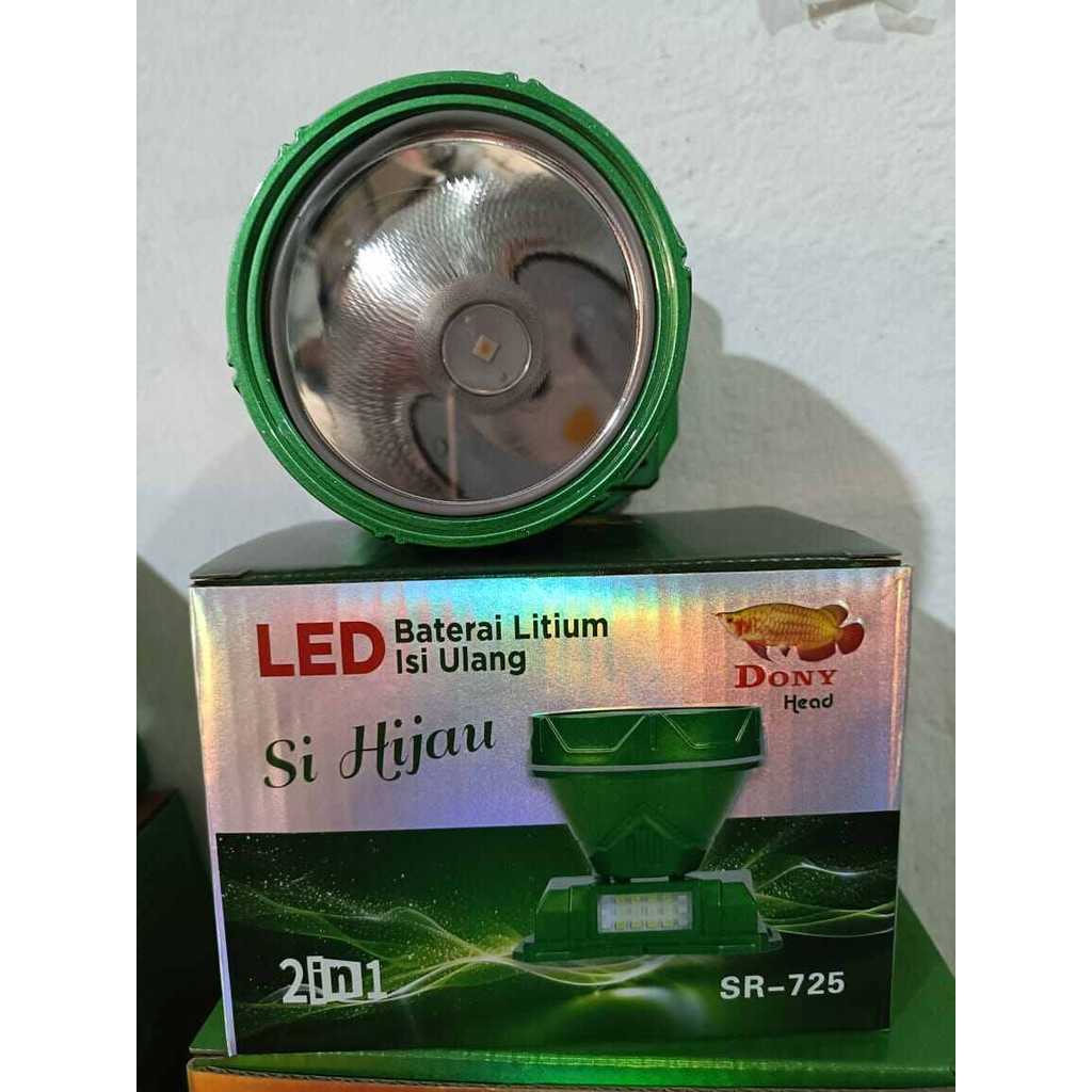promo spesial Senter kepala  DONY SR 725 /20watt 6  mode + lampu Led cahaya putih