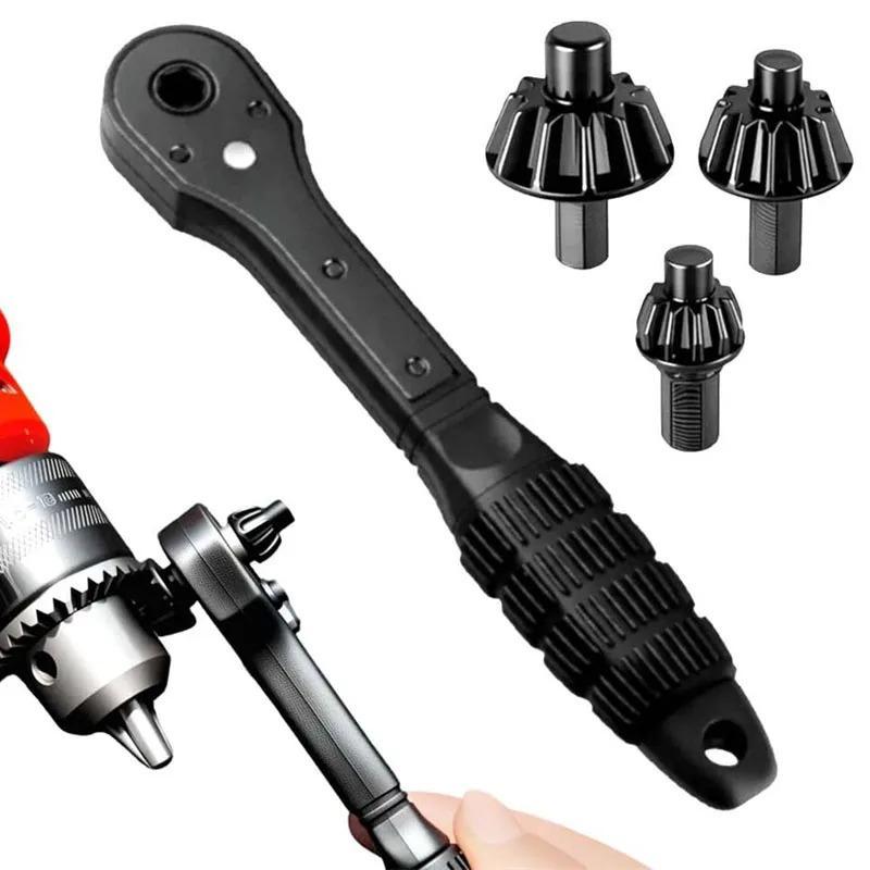 2 Dalam 1 Chuck Bor Ratchet Kunci Universal Kunci Bor Tangan Chuck Bor Dua-Dalam-Satu Kunci Chuck Bo