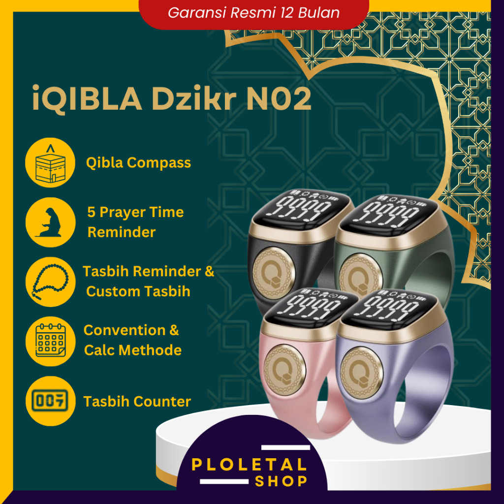 Tasbih Digital- Hitung Zikir Harian Muslim Modern Baterai Tahan Lama Cincin Zikir [COD]