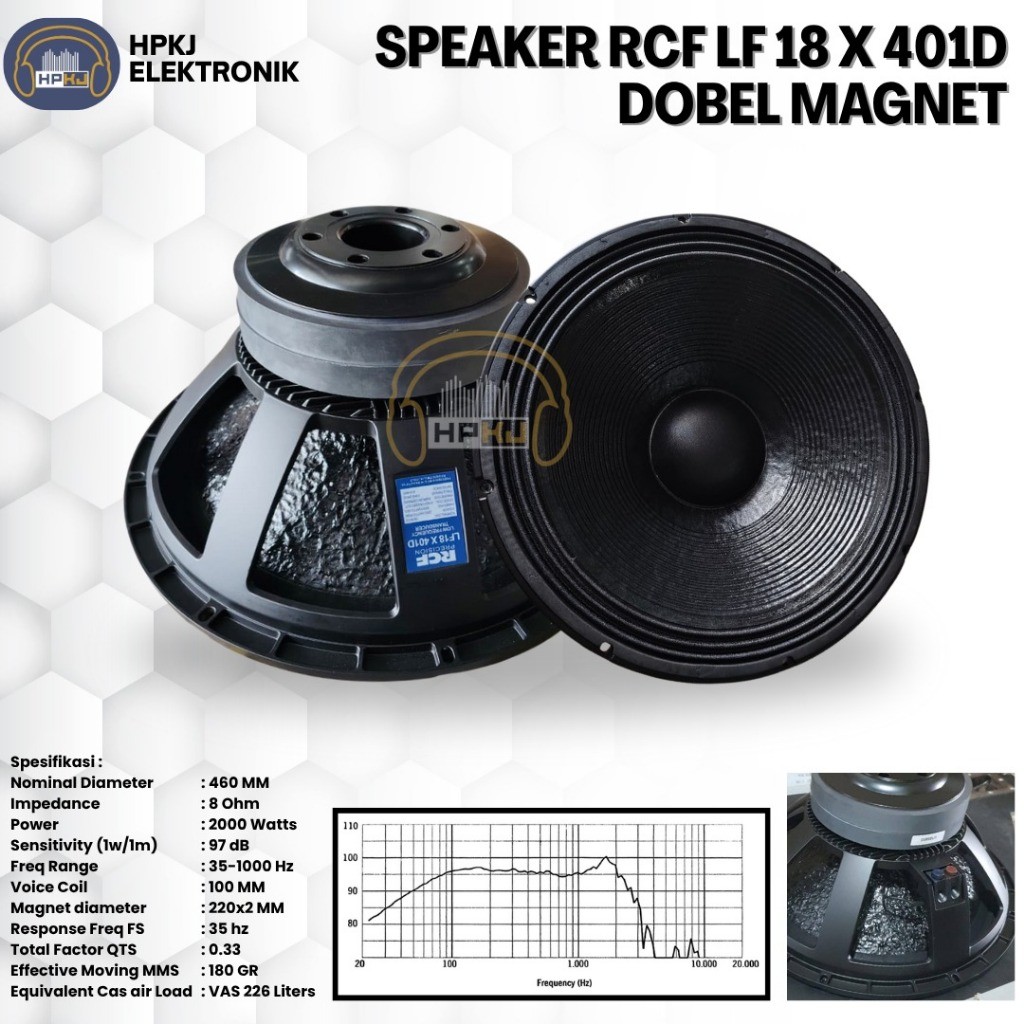 Speaker KOMPONEN LF18X401 Double Magnet Speaker LF 18X401 D 18Inch