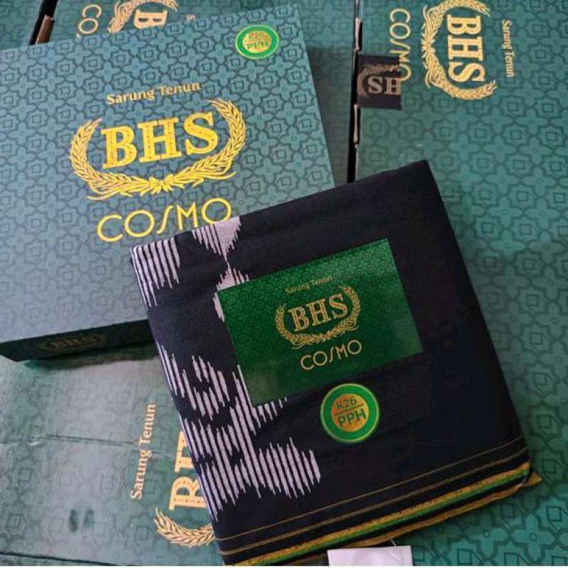 Sarung BHS Cosmo Gold Motif K26 PPN Warna Putih Polos Bahan Viscose Blend Halus dan Lembut