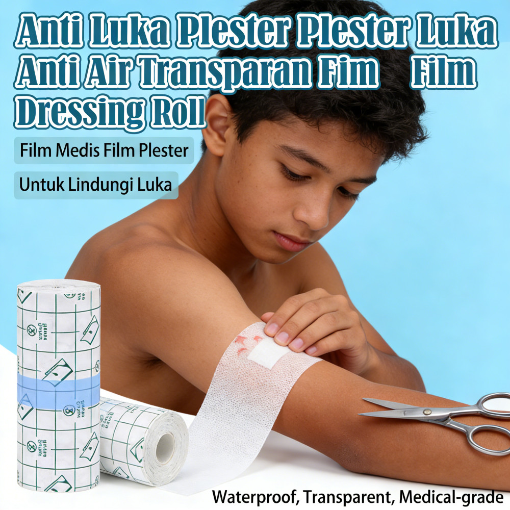 Plester Luka Anti Air Film Medis Film Dressing Roll PU Plester Untuk Lindungi 10cm Anti 5m