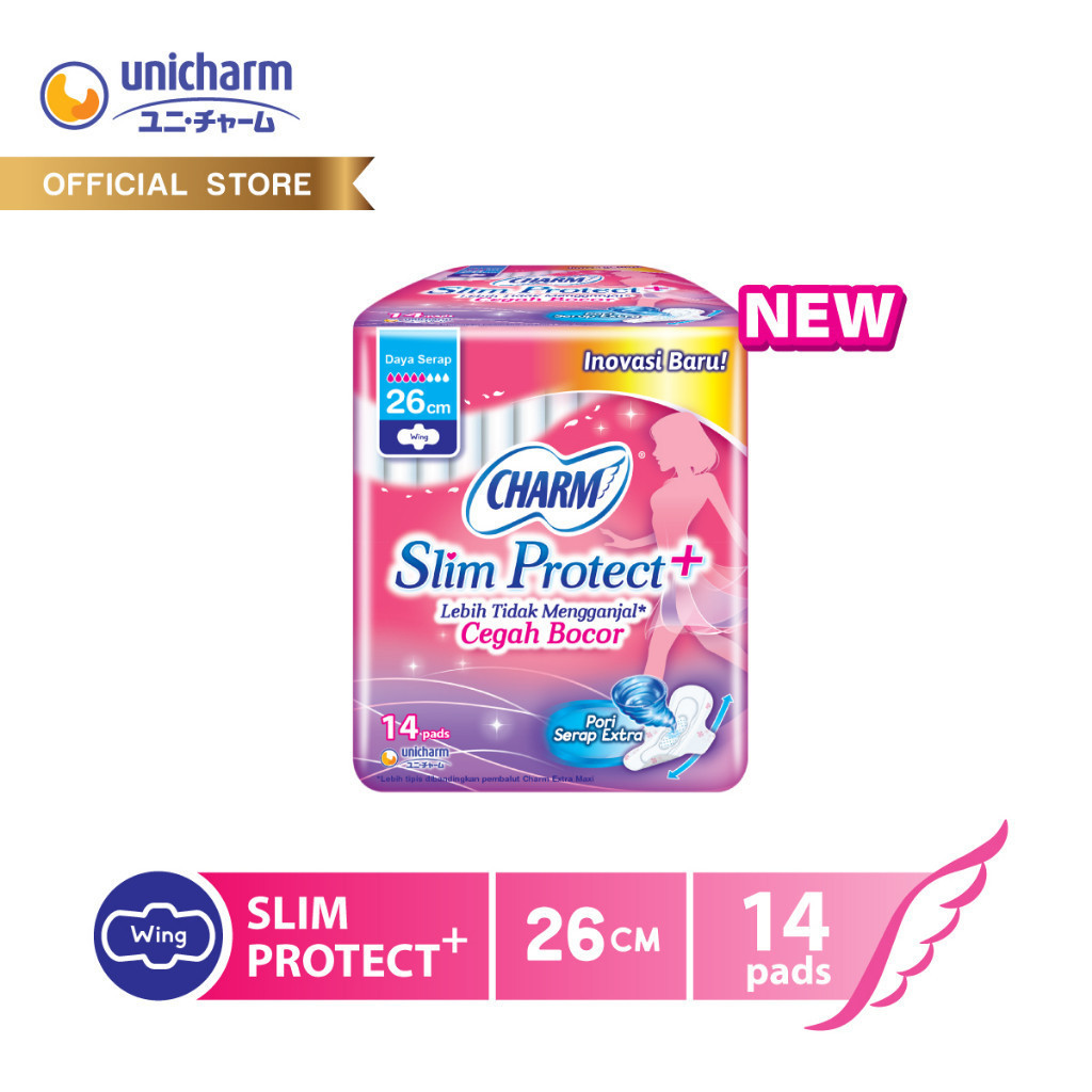 Charm Super Slim Protect+ Wing 26cm 14 Pcs
