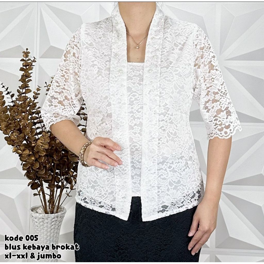 TG Blus kebaya brokat - Atasan kebaya brukat -Blus kutu baru brukat