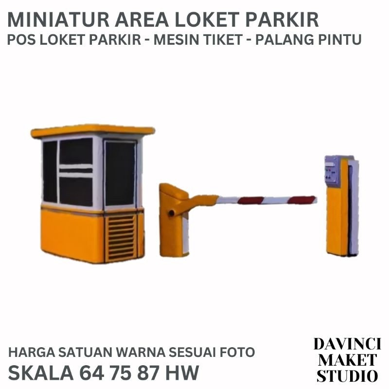 TERBARU  Miniatur Area Pos Loket Parkir Mesin Tiket Pintu Portal Otomatis - Parking Area Ticket Mach