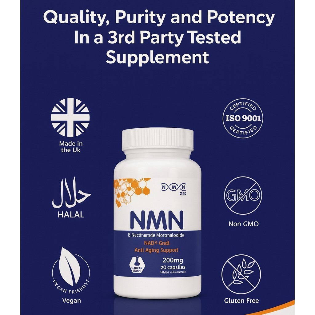 NMN Bio ASLI Nicotinamide Mononucleotide - 500mg Anti -Aging supplements  30Caps nmn bio original me